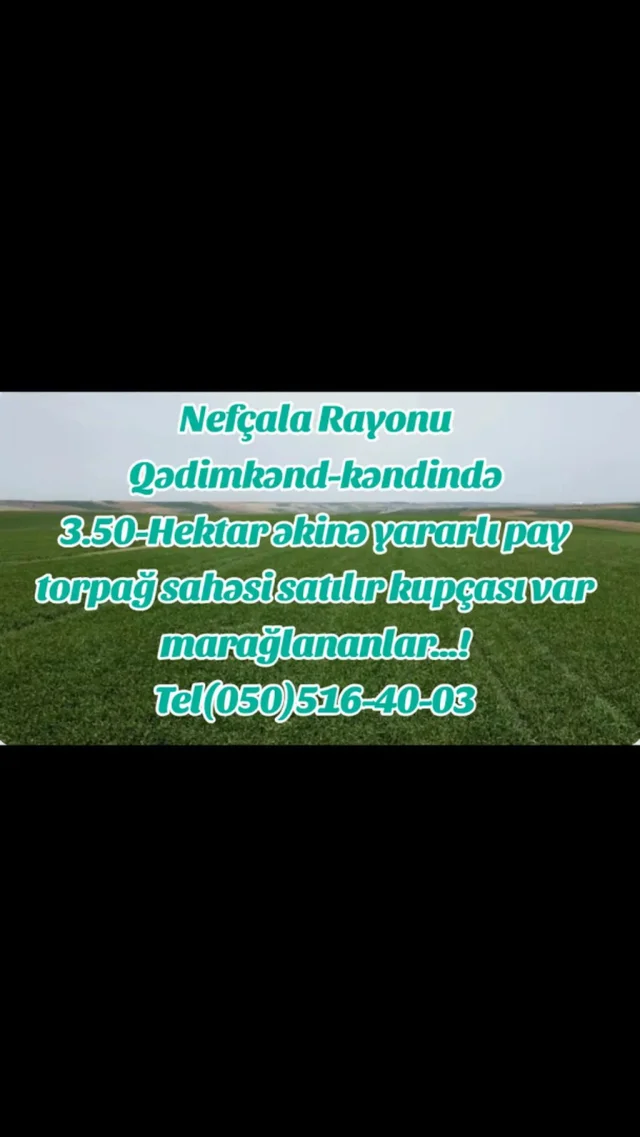 Torpaq sahəsi Satılır
