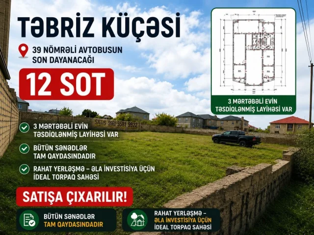 Torpaq sahəsi Satılır