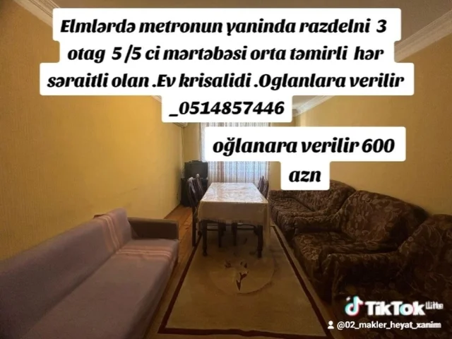 Mənzil Kirayə verilir
