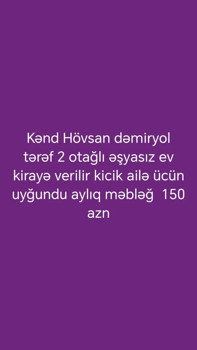 Kirayə verilir